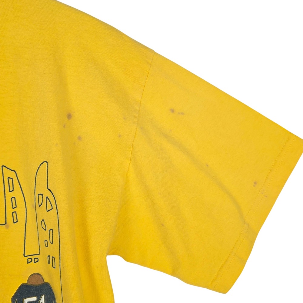 VTG TND Tornado Activewear Mens T Shirt XL Yellow Hip Hop Graphic 2000s Y2K Rare - Picture 10 of 16